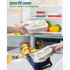 imageBuddew 15L 304 Stainless Steel Inner Container Electric Lunch Box Removable Replacement Tray with Sealed Silicone Cover Easy to Clean Eco Friendly and Dishwasher Safe15L Stainless Steel Container