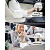 imageBuddew 15L 304 Stainless Steel Inner Container Electric Lunch Box Removable Replacement Tray with Sealed Silicone Cover Easy to Clean Eco Friendly and Dishwasher SafeWhiteRound