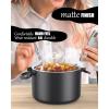 imageBuddew 15L 304 Stainless Steel Inner Container with Compartments Electric Lunch Box Removable Replacement Tray with Sealed Silicone Cover Easy to Clean Eco Friendly and Dishwasher SafeBlackRound