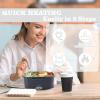 imageBuddew 15L 304 Stainless Steel Inner Container with Compartments Electric Lunch Box Removable Replacement Tray with Sealed Silicone Cover Easy to Clean Eco Friendly and Dishwasher SafeWhite