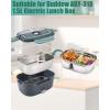 imageBuddew 15L 304 Stainless Steel Inner Container with Compartments Electric Lunch Box Removable Replacement Tray with Sealed Silicone Cover Easy to Clean Eco Friendly and Dishwasher Safe15L Stainless Steel Container with Compartments