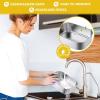 imageBuddew 15L 304 Stainless Steel Inner Container with Compartments Electric Lunch Box Removable Replacement Tray with Sealed Silicone Cover Easy to Clean Eco Friendly and Dishwasher SafeYellow