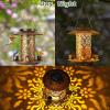 imageSolar Bird Feeders for Outdoors Hanging Bring Three Water Cups  Premium Grade Metal Wild Bird Feeders ChewProof Weather and Water Resistant Bird feeders Outside and Garden Decoration Bronze