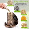 imageSolar Bird Feeders for Outdoors Hanging Bring Three Water Cups  Premium Grade Metal Wild Bird Feeders ChewProof Weather and Water Resistant Bird feeders Outside and Garden Decoration Bronze
