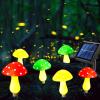 imageBuddew Solar String Lights Outdoor Fairy Light with 6 Mushroom Toadstool Solar Mushroom Lights Decorations with Multiple Lighting Modes Cute Shaped Mushroom Fairy Lights Garden Landscape Lights
