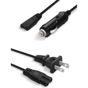 imageBuddew Power Cord  1224VCar Charger ampamp 110230V HomeOffice Wall Charger Compatible wtih Buddew Electric Lunch Box ABY Series Portable Electric Heating Bento Box Power Cable